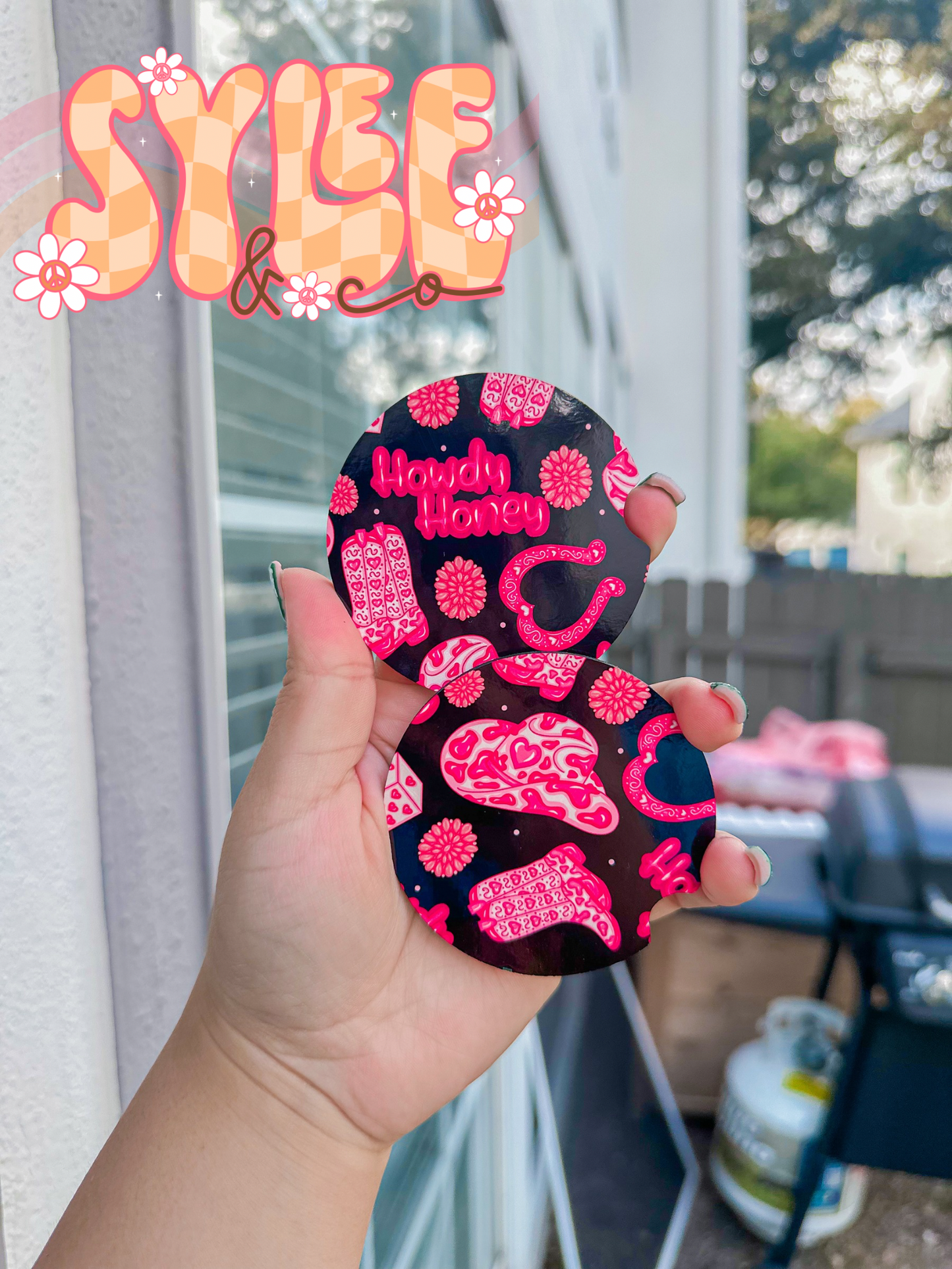 Howdy Honey Car Coasters