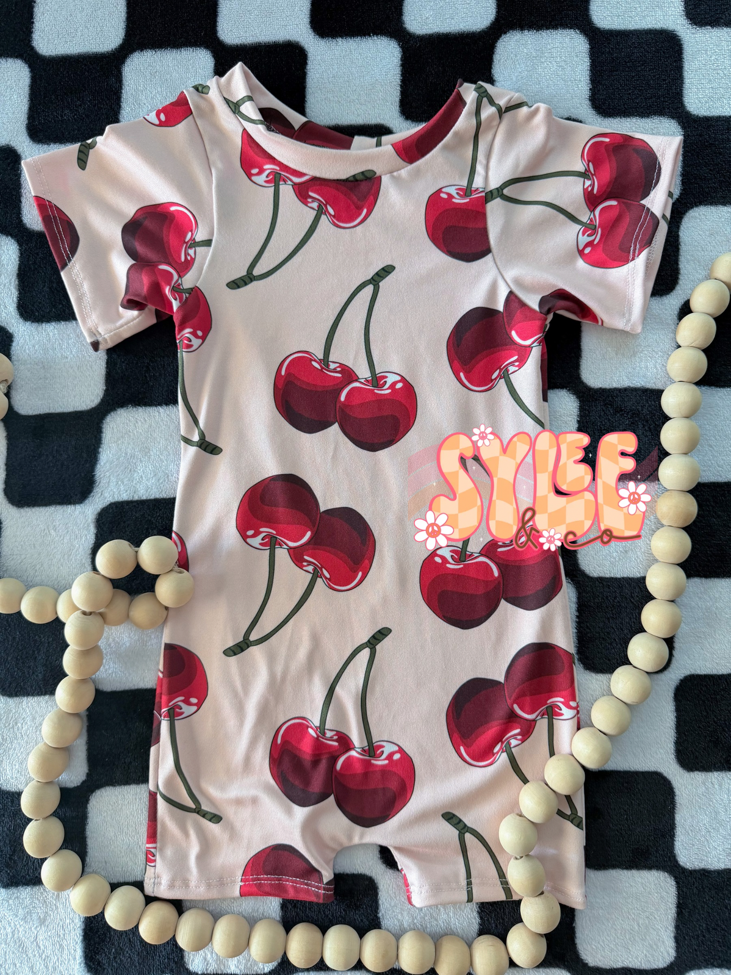 Cherry Ollie Romper 9/12m
