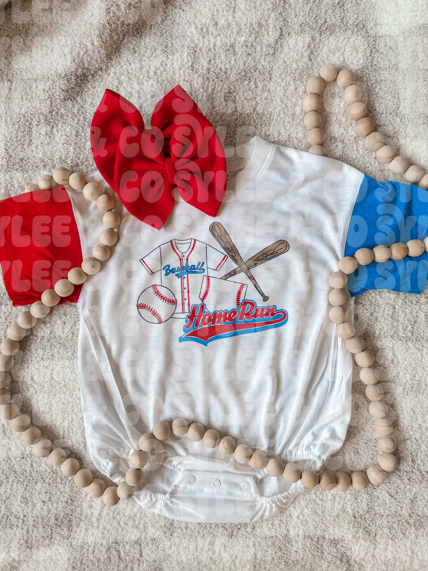 Baseball Colorblock Bubble Romper