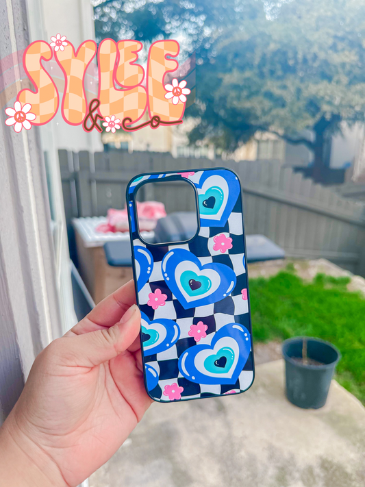 Checkered Ojo Hearts Phone Case