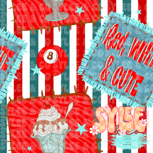 Red, White, & Cute Patchwork