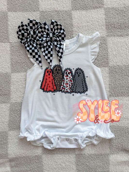 Groovy Ghouls| Flutter Romper
