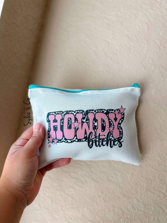 Howdy Zipper Pouch Bag