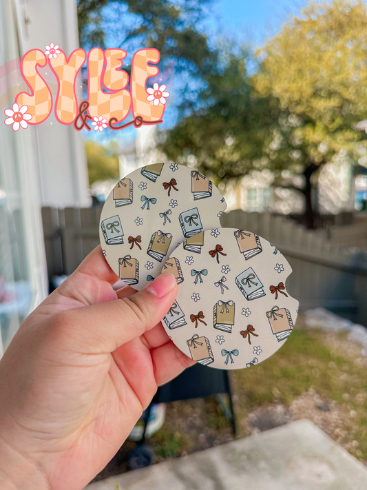 Bookish Car Coasters