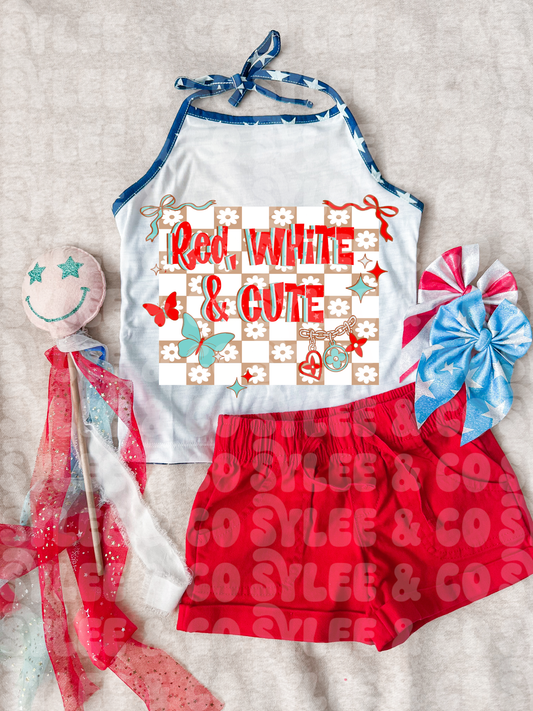 Red, White, & Cute Halter