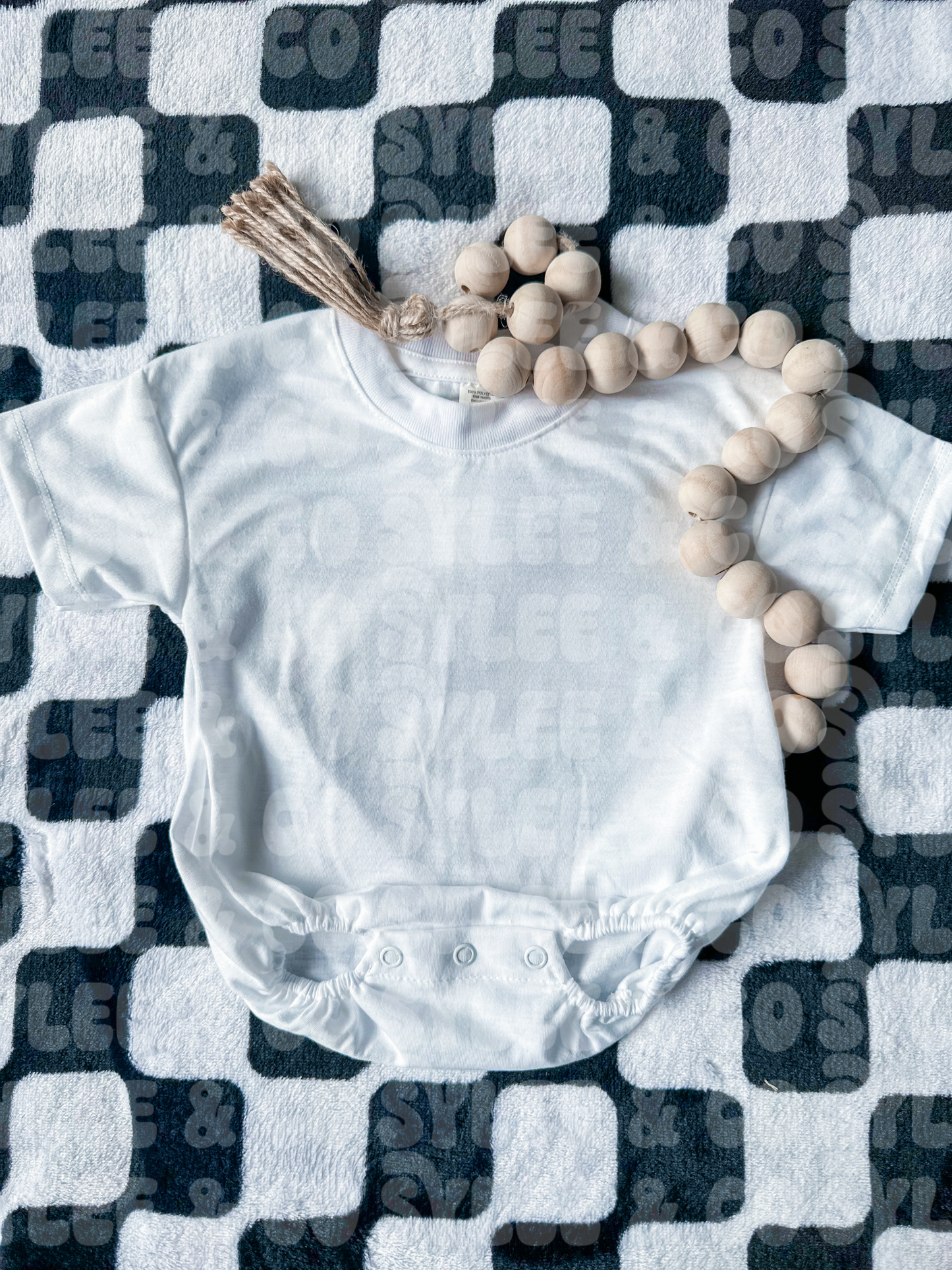 White Bubble Romper Mock Up