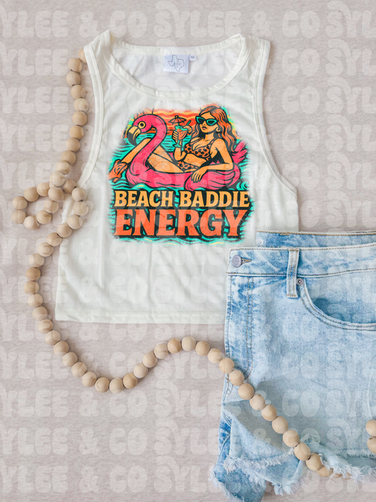 Beach Baddie Energy Crop Tank