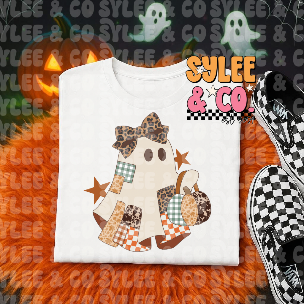 Ghost w Bow Tee