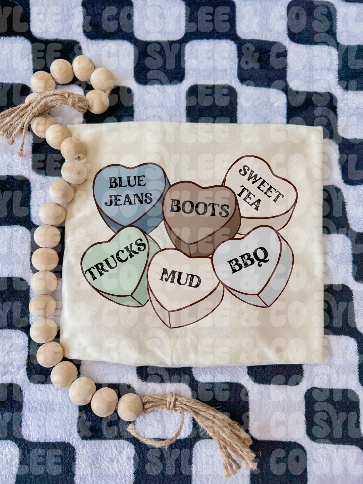 Blue Rodeo Hearts | Short Sleeve