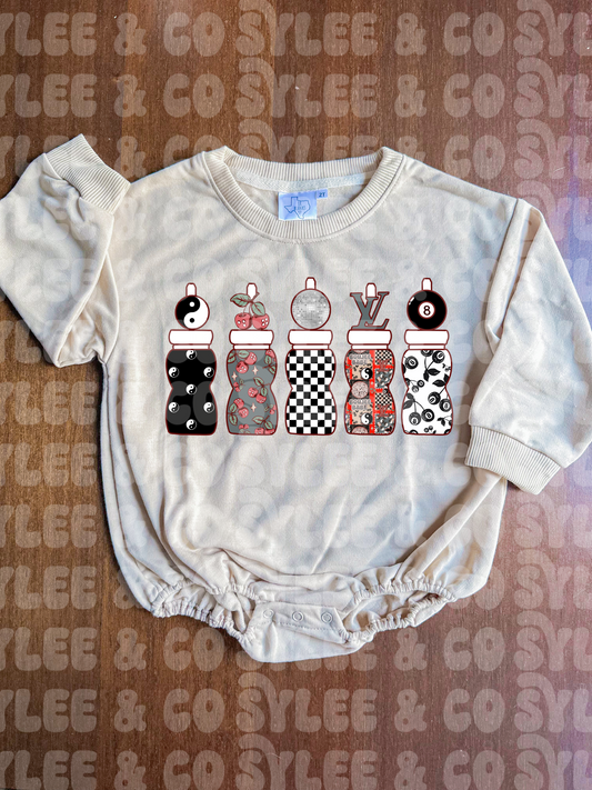 Retro Groovy Juices Sweater Romper