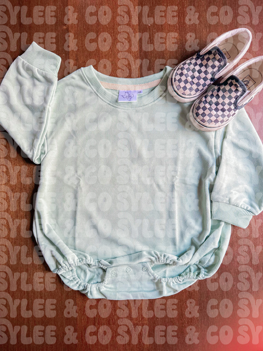 Sage Green Sweater Romper Mock Up